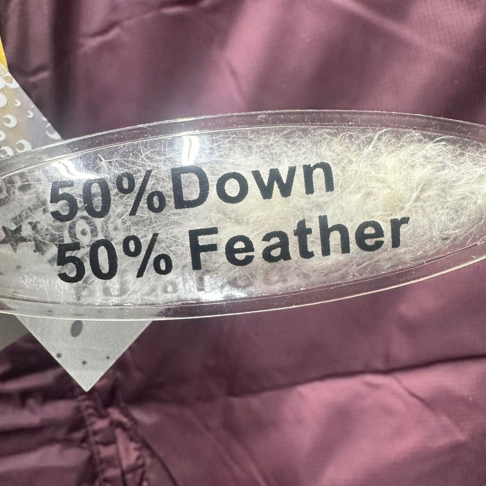 Moose Creek Reversible Down Puffer Vest Mens L Khaki Plum 50/50 Down Feather NWT - Picture 6 of 9